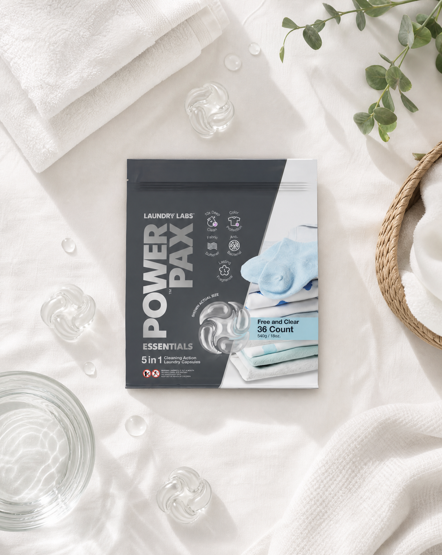PowerPax™ 5-in-1 | Free & Clear Laundry Pod, 36 count