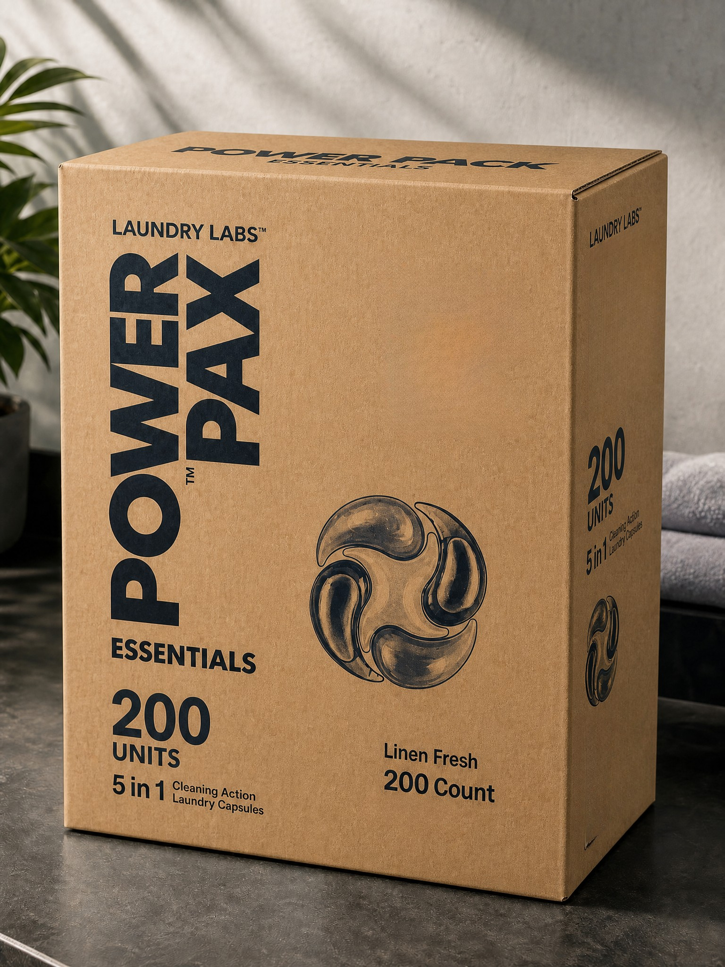 PowerPax™ Linen Fresh, Coin Vend Mylar 2pk bags (200ct)