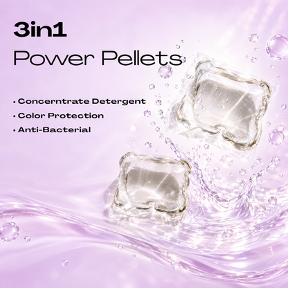 Power Pellets Detergent Pods: Free & Clear, 16ct (Case/24)