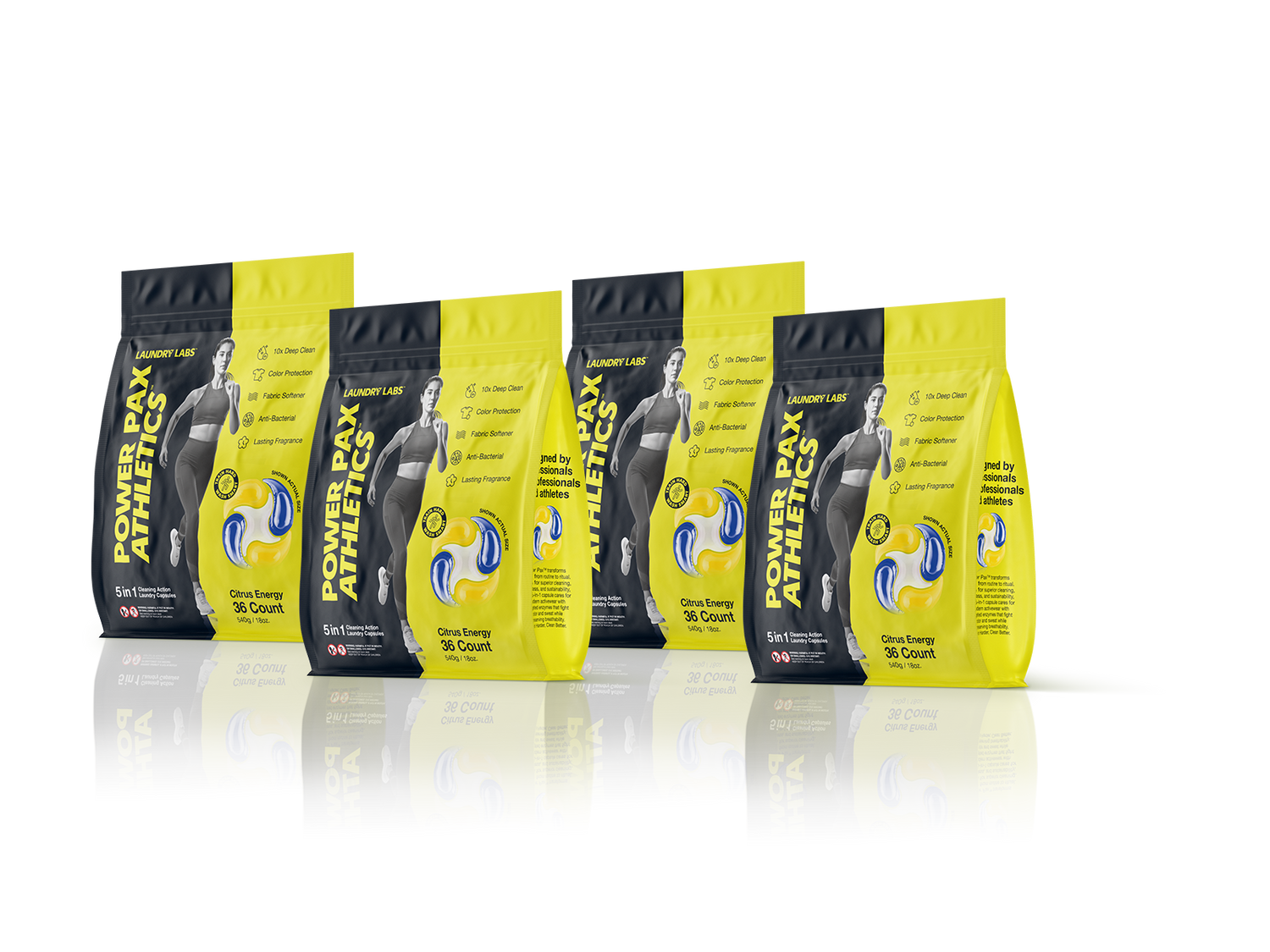 Power Pak Athletica supplement packages on a white background