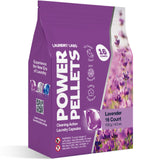 A purple bag of Laundry Labs Power Pellets in Lavender, 16 count, shown on a clean white background.