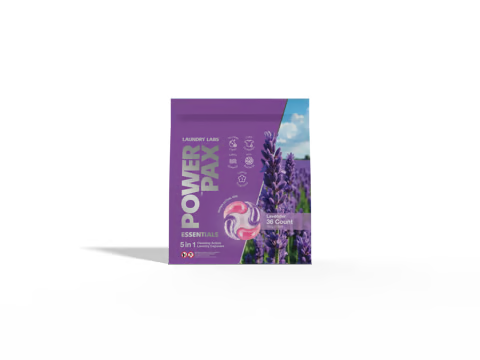 PowerPax™ 5-in-1 Lavender Laundry Pods | Case of 8 (36-Count Bags)
