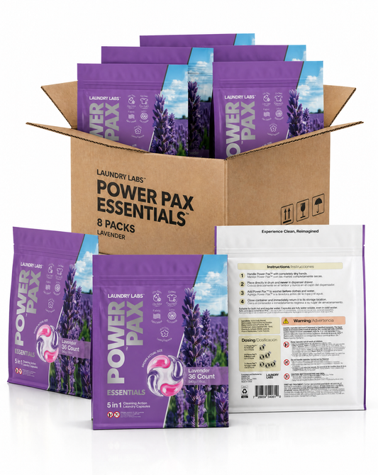 PowerPax™ 5-in-1 Lavender Laundry Pods | Case of 8 (36-Count Bags)