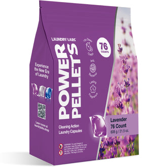 Power Pellets Commercial Laundry Detergent Pods – Lavender Scent (76 ct)